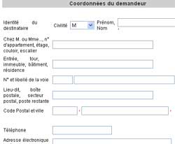 Voici une image duformulaire en ligne